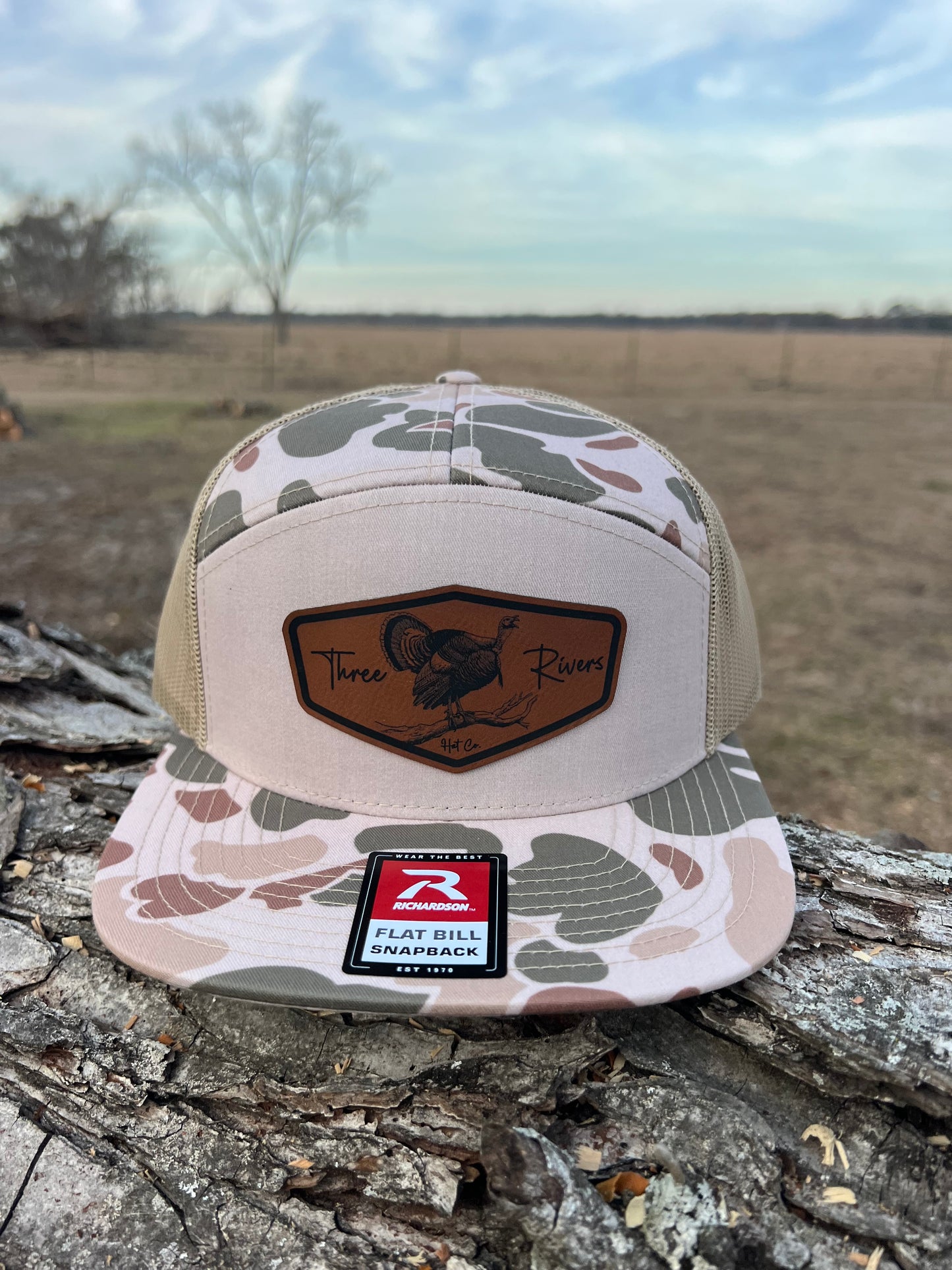 Gobbler on the Roost - Flatbill Snapback Hat - Richardson 168p- Buckle Style Patch