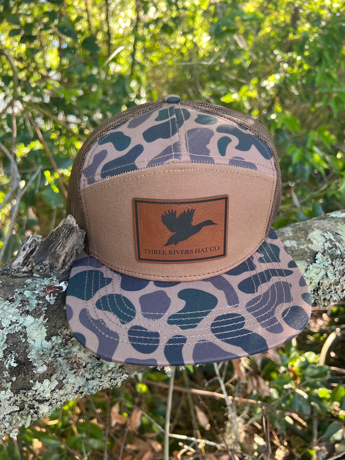 Duck Silhouette - “Old’s Cool” Camo Flatbill Snapback - Lost Hat Co.
