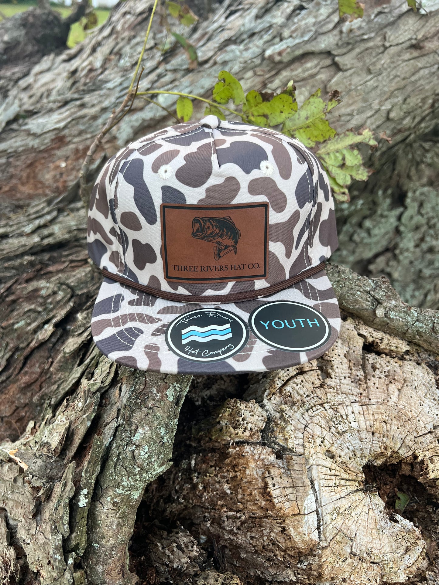 YOUTH - Bass Fishing - Camo Rope Hat - Lost Hat Co.