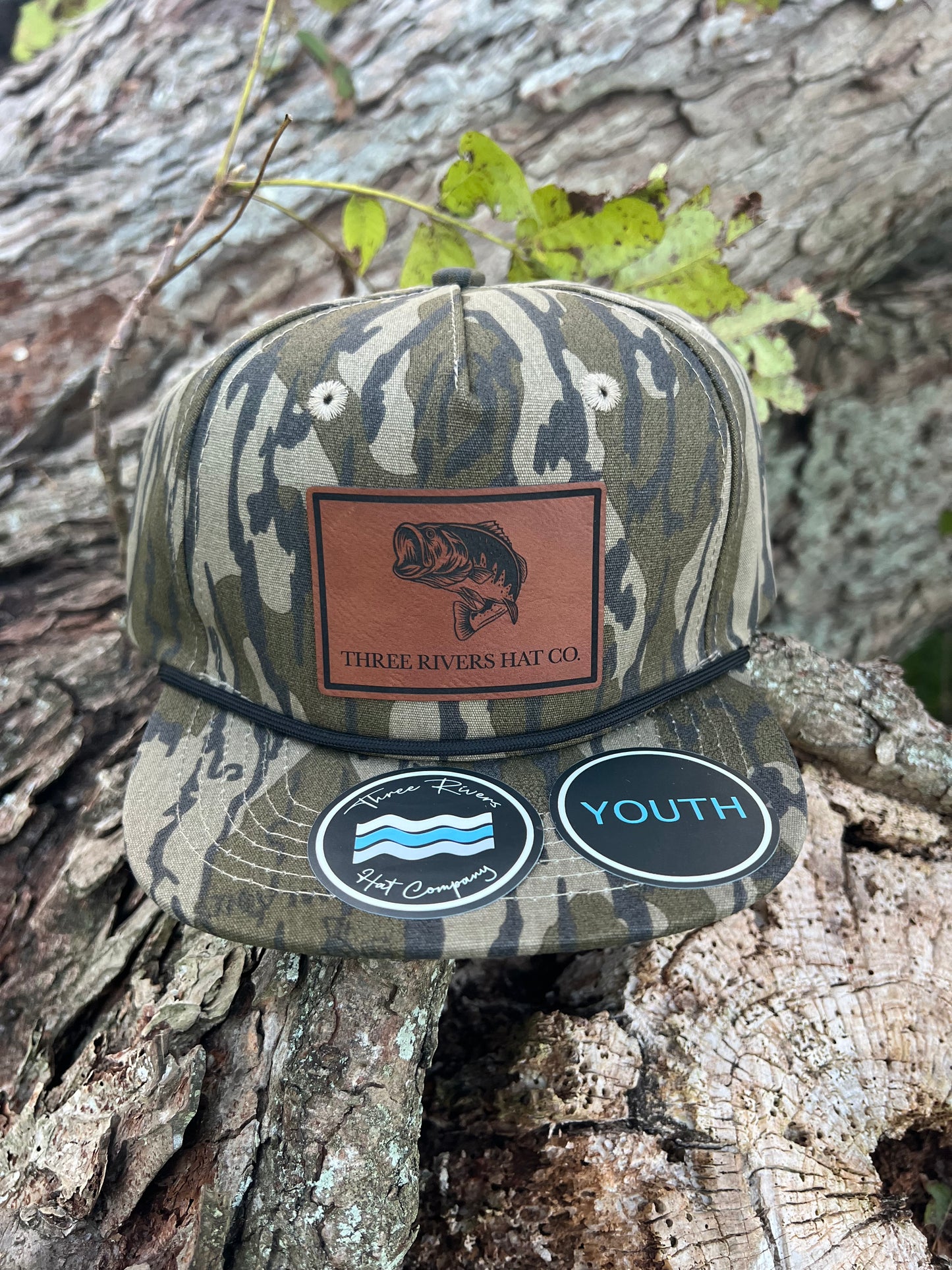 YOUTH - Bass Fishing - Camo Rope Hat - Lost Hat Co.