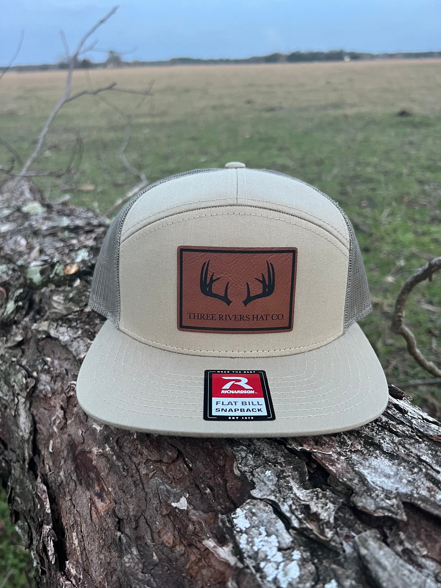 Deer Horns - Flatbill Snapback Hat - Richardson 168 7 panel