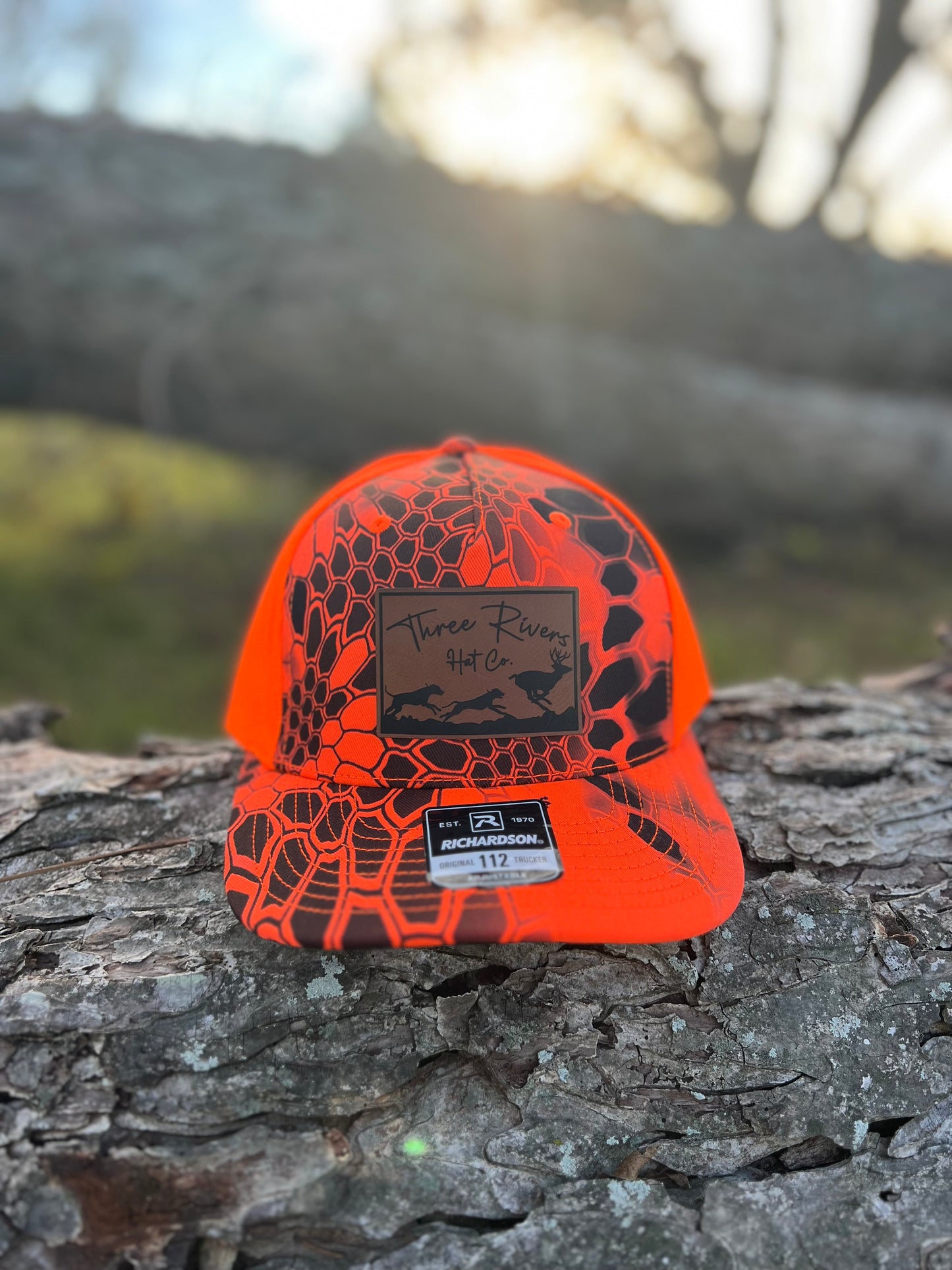 Deer Dog Hunting - Blaze Orange Trucker Snapback -
