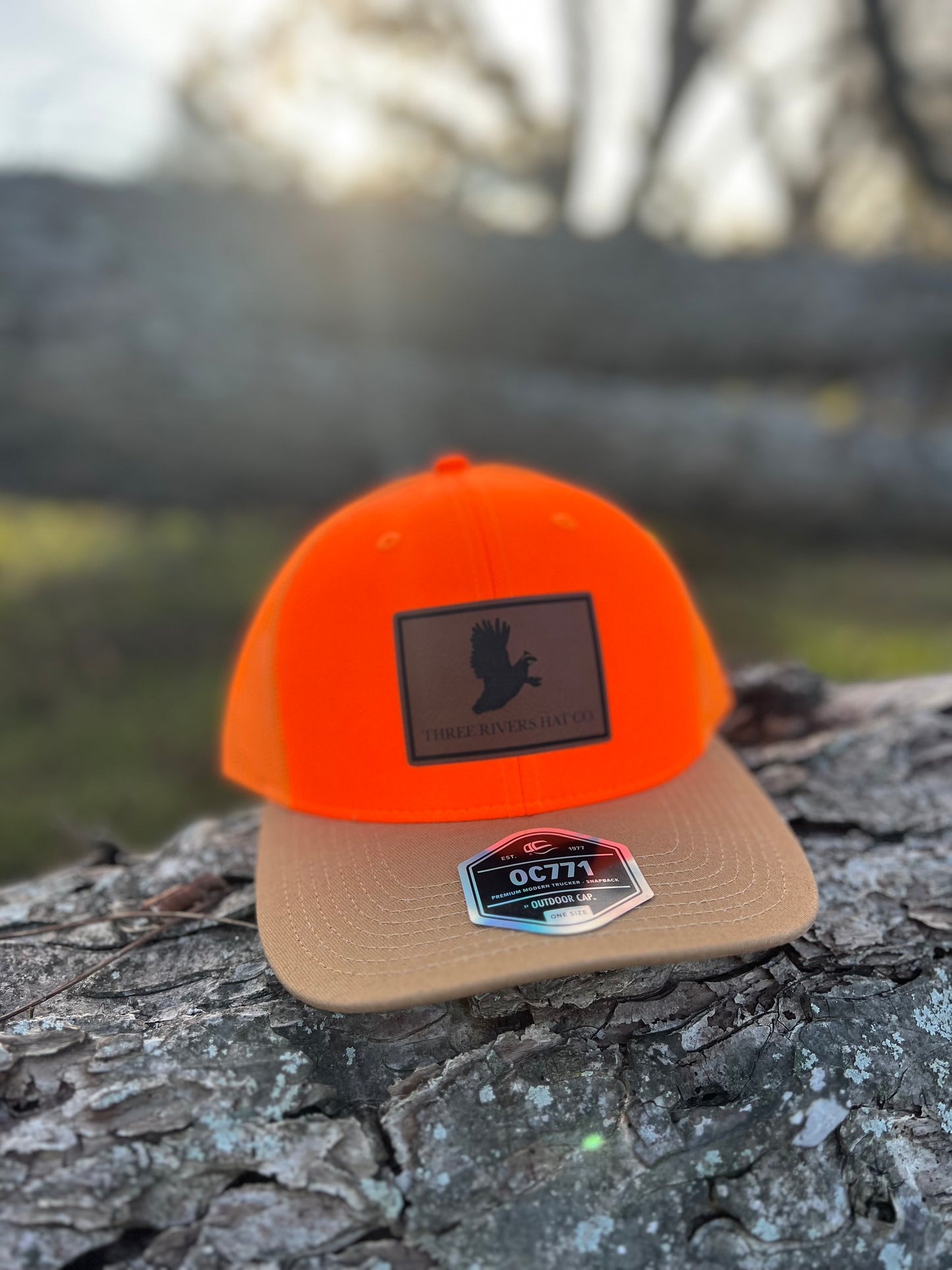Quail Hunting - Blaze Orange/Tan Bill Trucker Snapback -