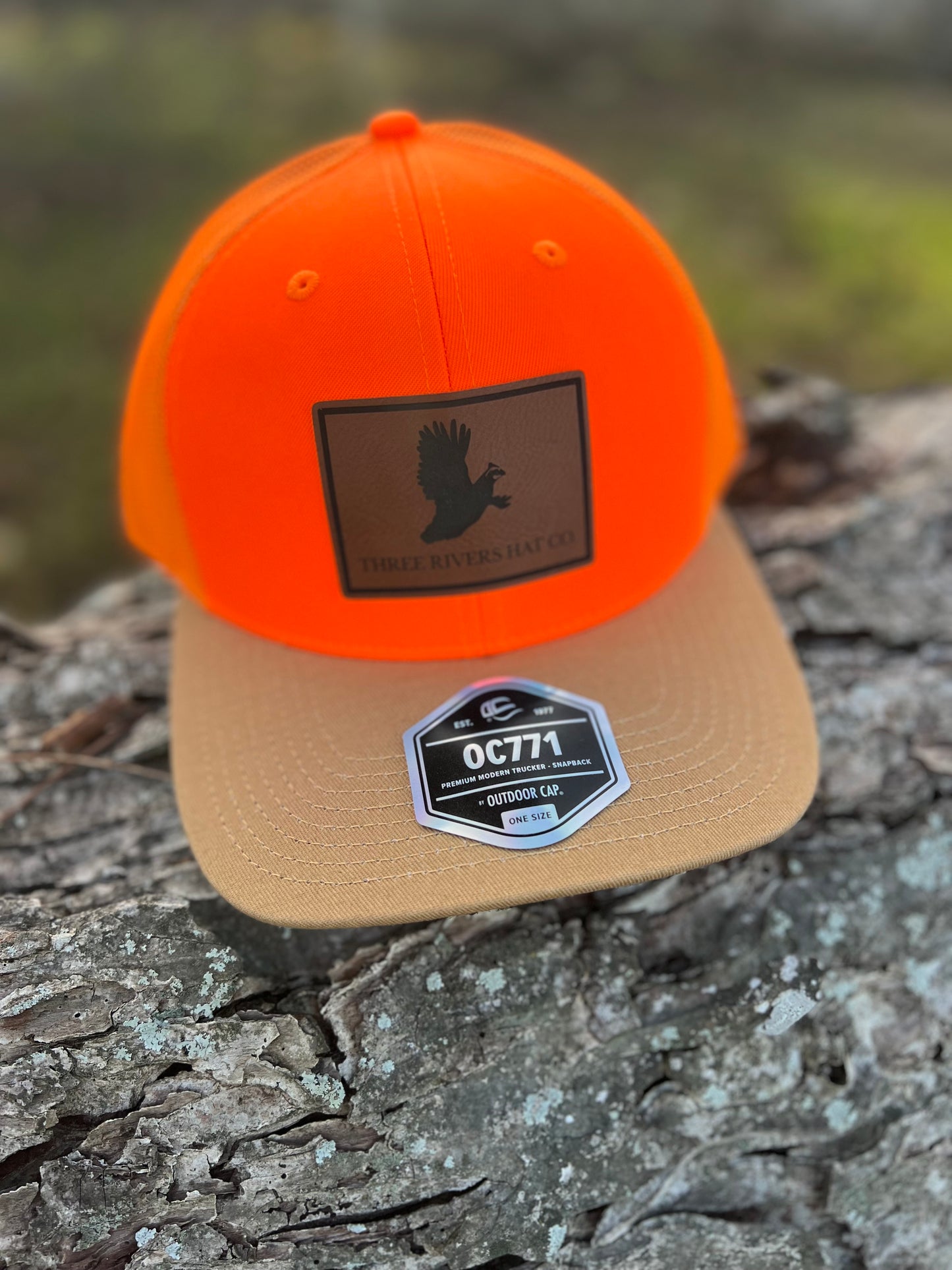 Quail Hunting - Blaze Orange/Tan Bill Trucker Snapback -