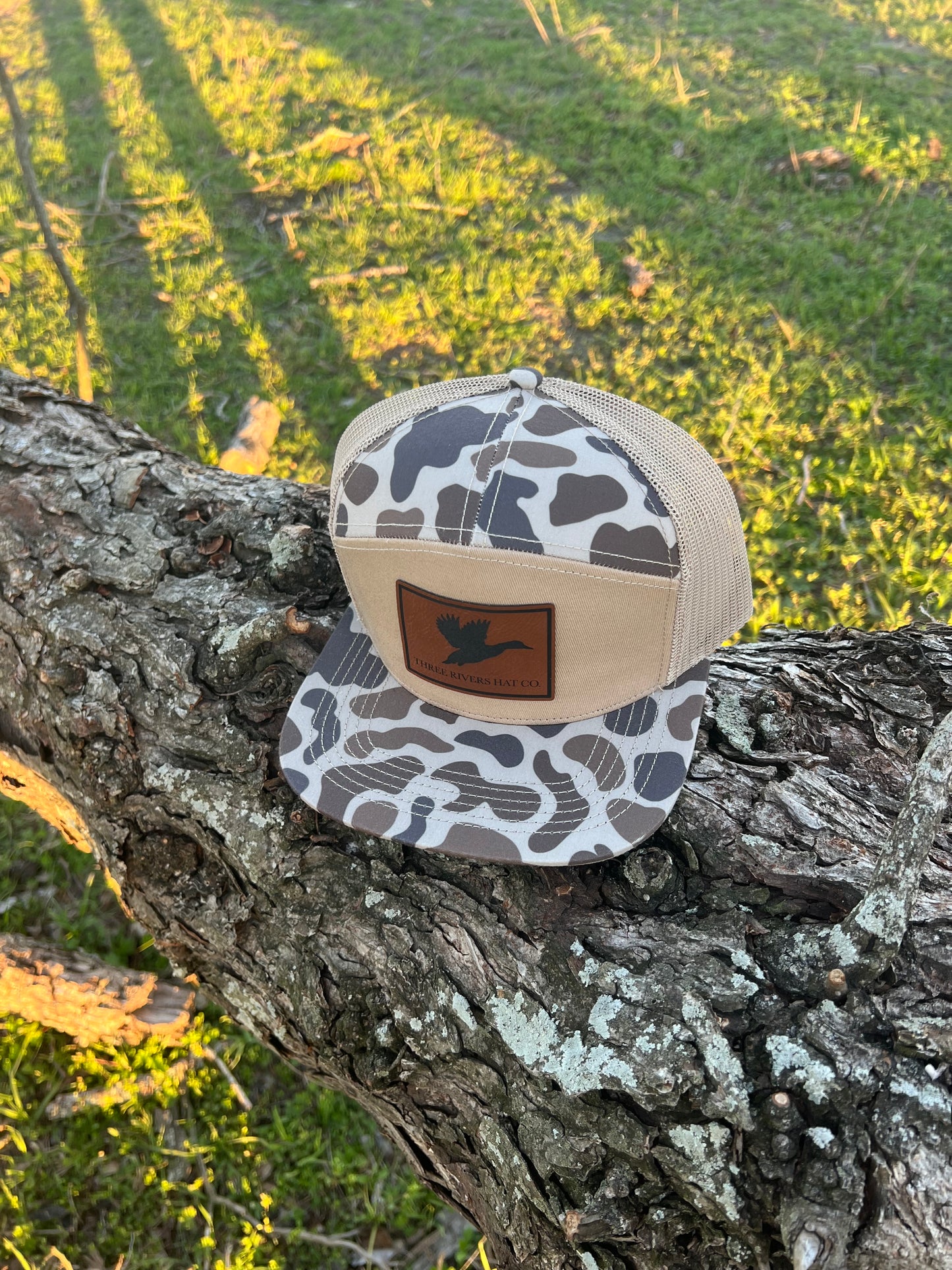 Duck Silhouette - “Old’s Cool” Camo Flatbill Snapback - Lost Hat Co.
