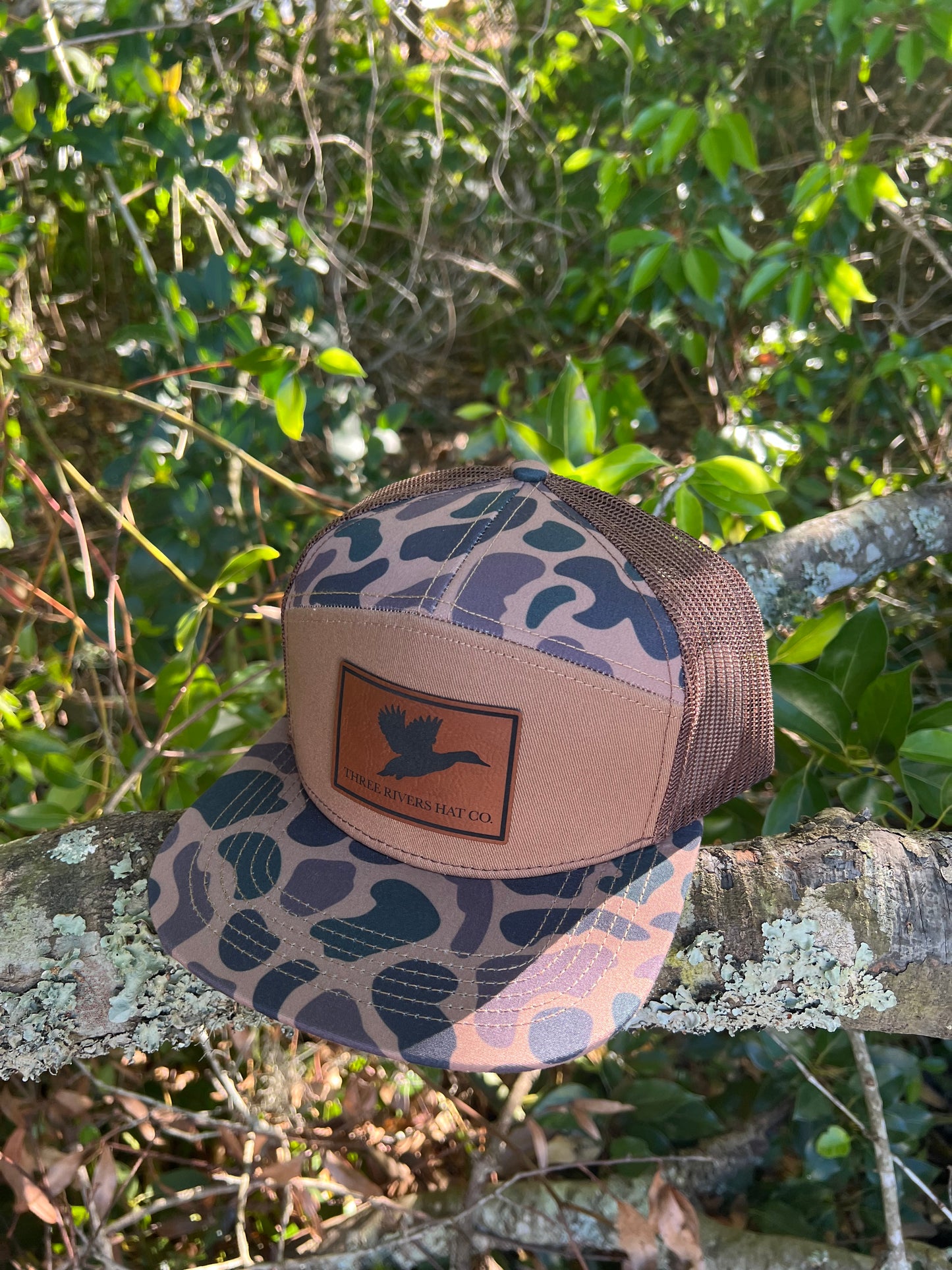 Duck Silhouette - “Old’s Cool” Camo Flatbill Snapback - Lost Hat Co.