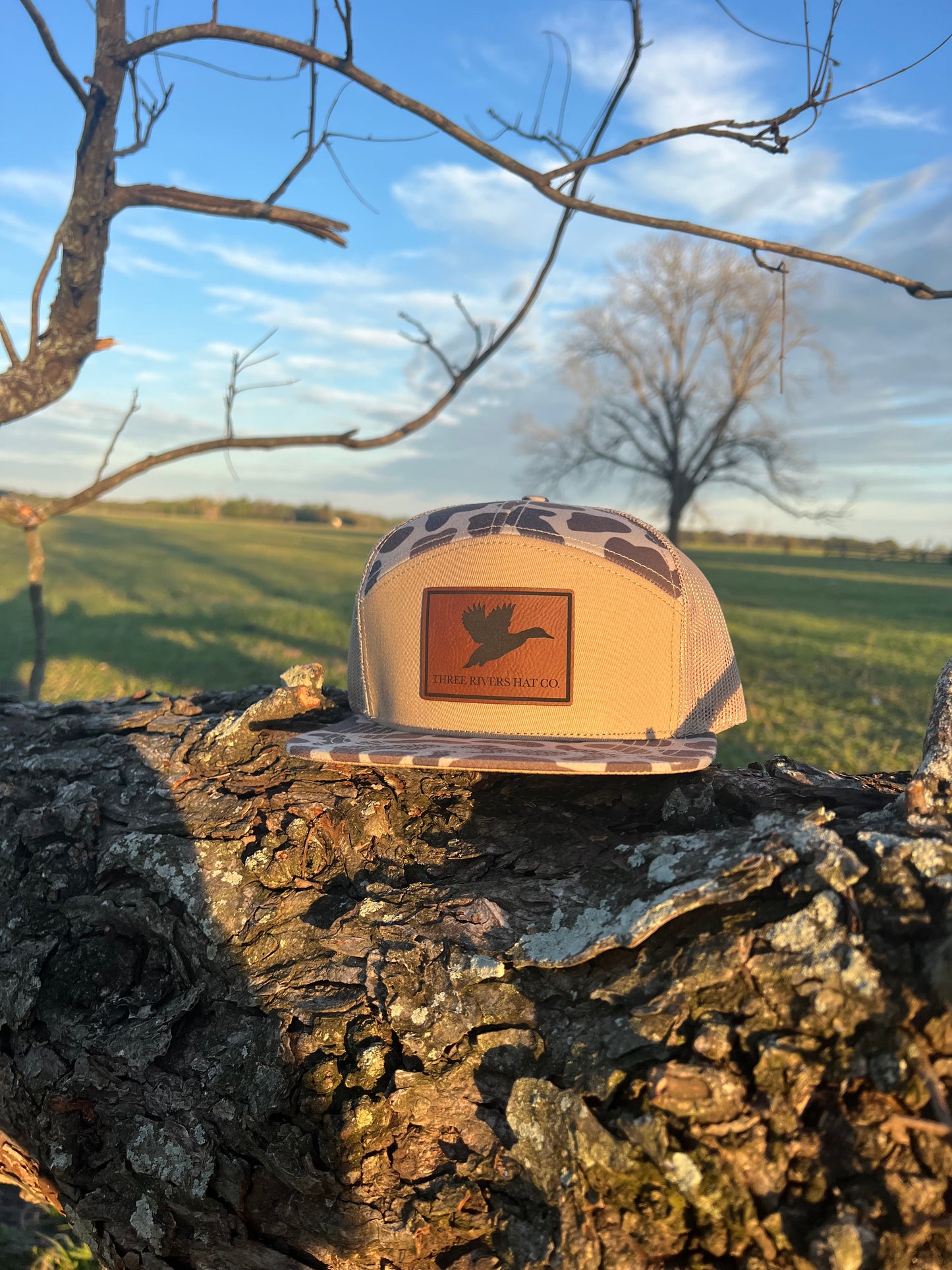 Duck Silhouette - “Old’s Cool” Camo Flatbill Snapback - Lost Hat Co.