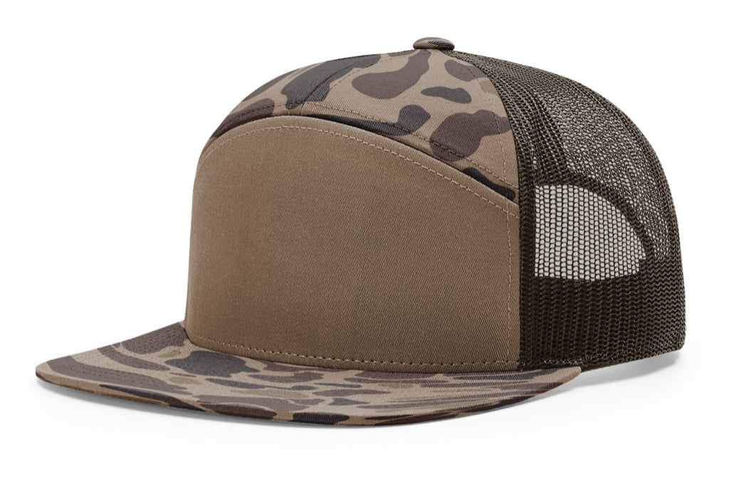Bass Silhouette - Flatbill Snapback - Richardson 168P Camo
