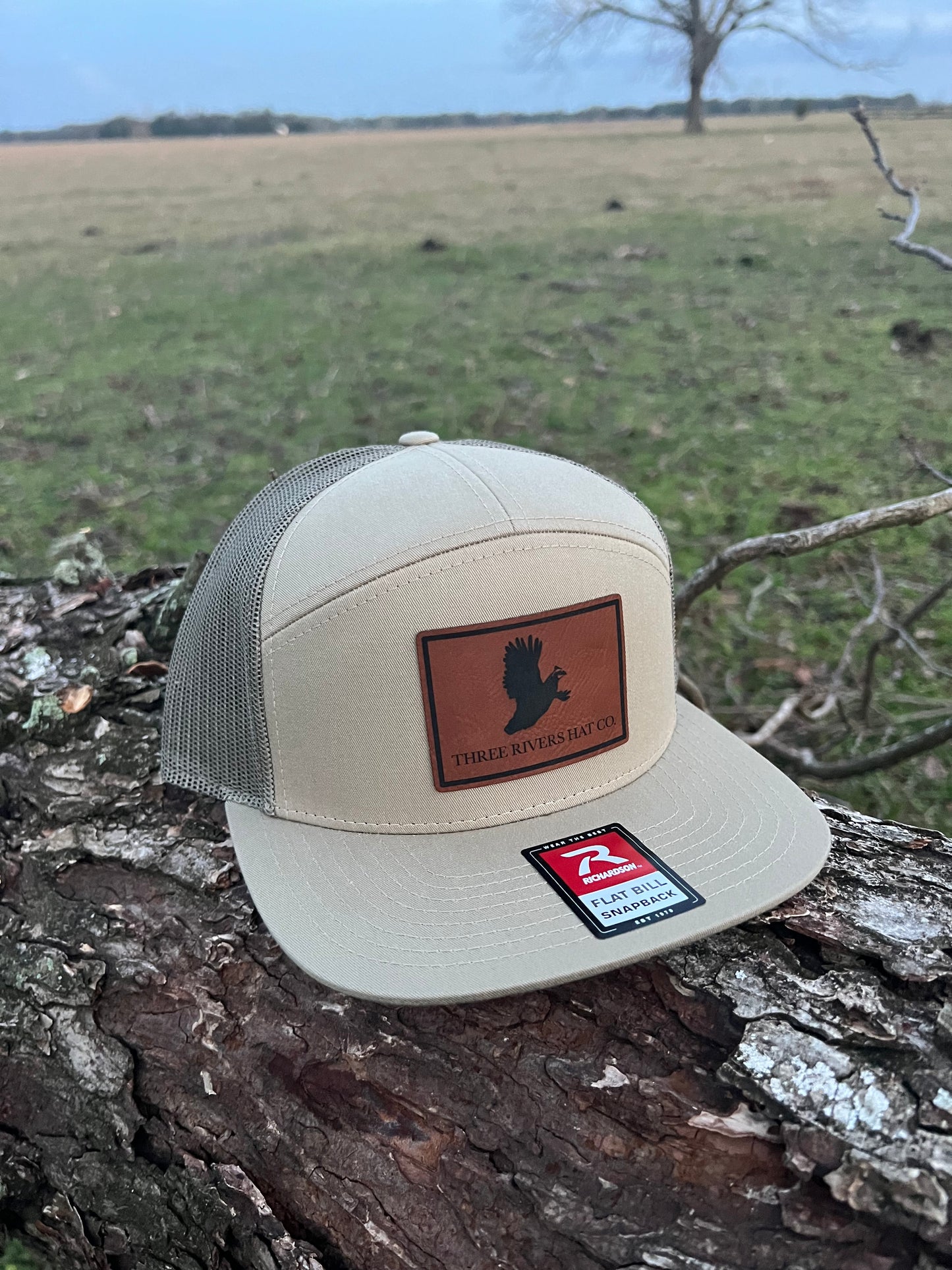 Quail Silhouette - Flatbill Snapback Hat - Richardson 168 7 panel