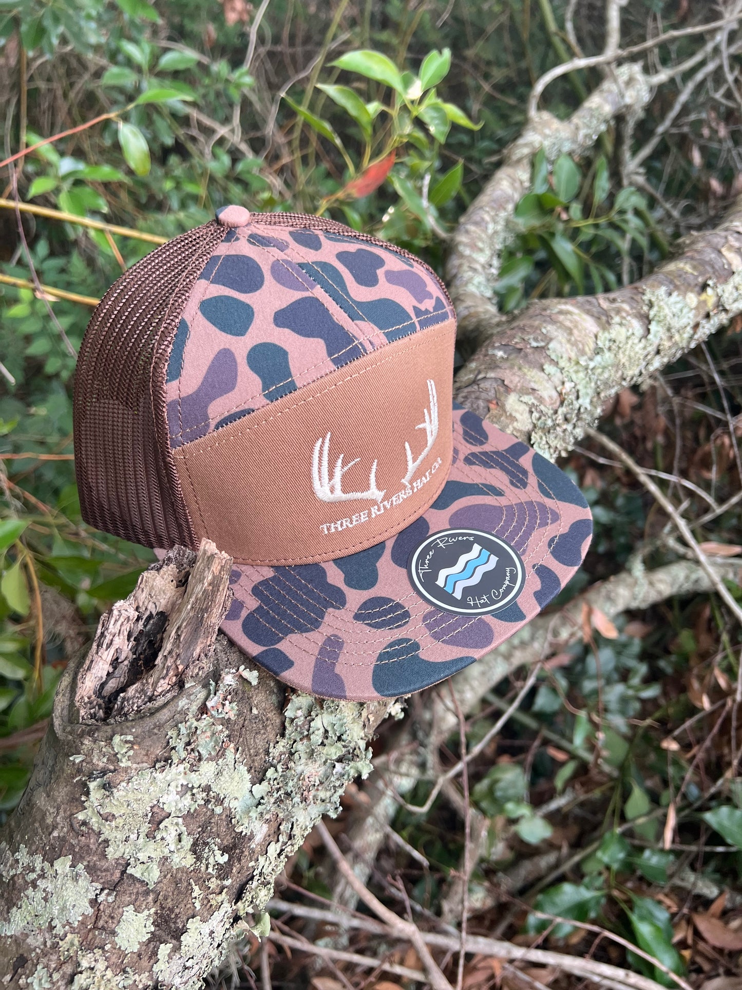 Classic Whitetail Rack - “Old’s Cool” Flatbill Snapback - Lost Hat Co.  7 panel