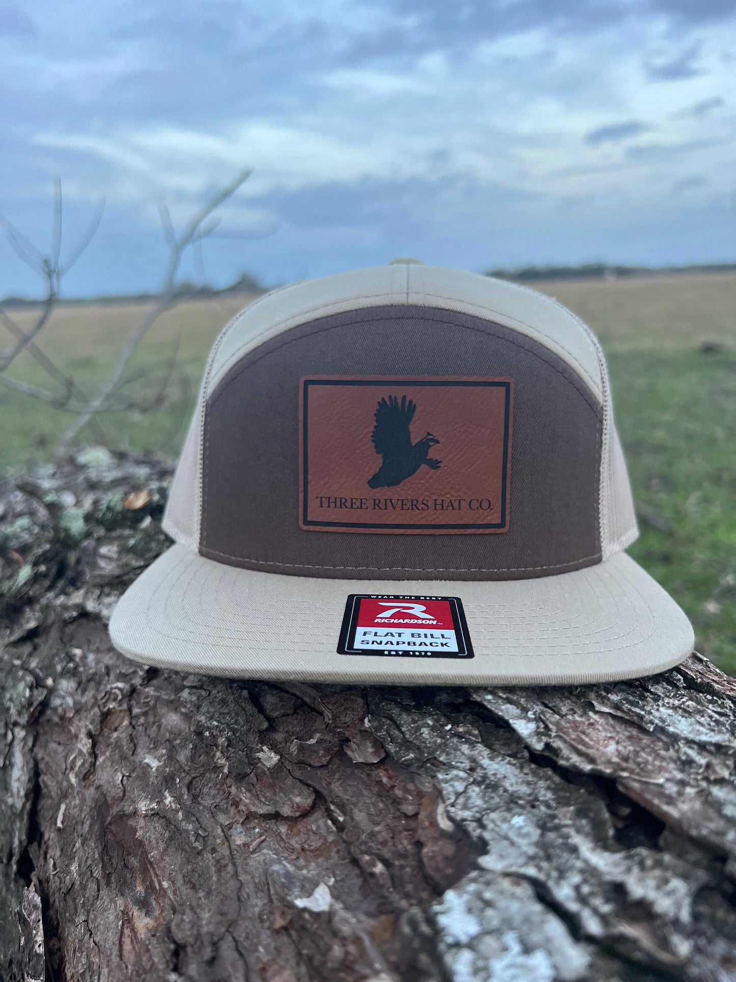 Quail Silhouette - Flatbill Snapback Hat - Richardson 168 7 panel