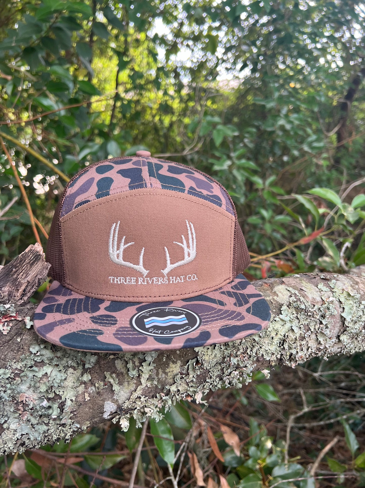 Classic Whitetail Rack - “Old’s Cool” Flatbill Snapback - Lost Hat Co.  7 panel