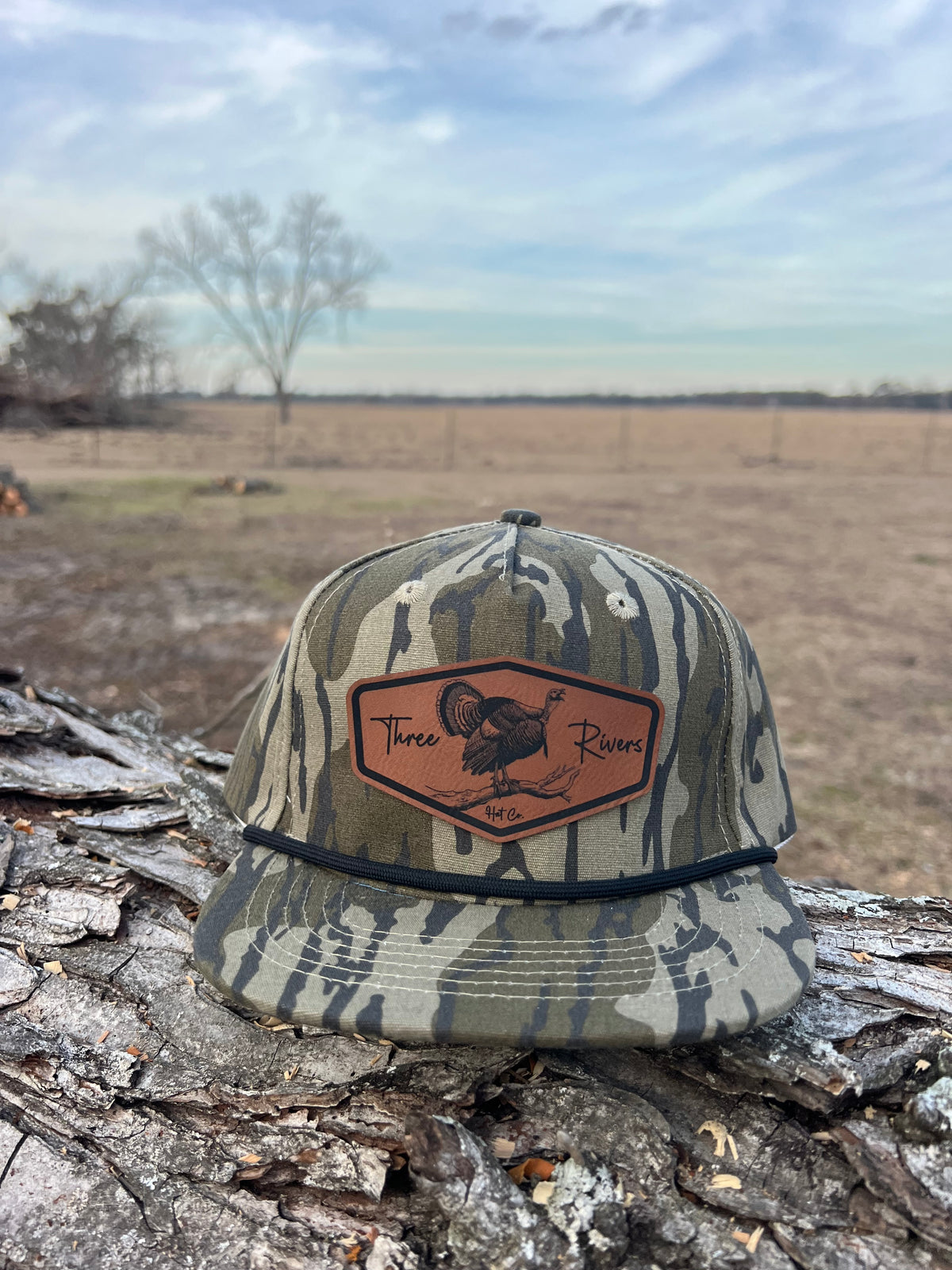 Three Rivers Ca Patch Gobbler on the Roost - Rope Snapback - Buckle Style Patch – Three ...
